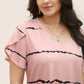 🏖️Summer Hot Sale 50% OFF🏝️👚Plus Size Striped Short Sleeves V-Neck T-Shirt✨