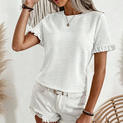 🏖️Summer Hot Sale 50% OFF🏝️Women's Elegant Ruffle Sleeve Summer Top