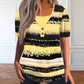 🏖️Summer Hot Sale 50% OFF🏝️👚Women's Plus Size Faux Two-Piece Striped Henley Top✨