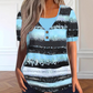 🏖️Summer Hot Sale 50% OFF🏝️👚Women's Plus Size Faux Two-Piece Striped Henley Top✨