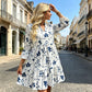 🏖️Summer Hot Sale 50% OFF🏝️👚Women's Floral Print V-Neck Tiered Dress✨