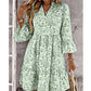 🏖️Summer Hot Sale 50% OFF🏝️👚Women's Floral Print V-Neck Tiered Dress✨
