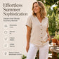 🏖️Summer Hot Sale 50% OFF🏝️✨Women's Summer Casual V-Neck Top👚