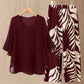 ⌛Limited Time Sale 50% OFF🔥Women’s Flutter Sleeve Top & Wide-Leg Pants Set