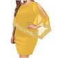 ⌛Limited Time Sale 50% OFF🔥👗Women's Irregular Sequin Patchwork Cold Shoulder Dress✨