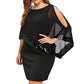 ⌛Limited Time Sale 50% OFF🔥👗Women's Irregular Sequin Patchwork Cold Shoulder Dress✨