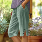 ⌛Limited Time Sale🔥Women's Casual Solid Color Pocket Capri Pants