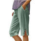 ⌛Limited Time Sale🔥Women's Casual Solid Color Pocket Capri Pants