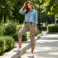 🌺Summer Hot Sale 50% OFF💐👖🩳Women's High-Waist Cargo Capri Pants✨