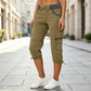 🌺Summer Hot Sale 50% OFF💐👖🩳Women's High-Waist Cargo Capri Pants✨