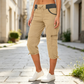 🌺Summer Hot Sale 50% OFF💐👖🩳Women's High-Waist Cargo Capri Pants✨