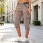 🌺Summer Hot Sale 50% OFF💐👖🩳Women's High-Waist Cargo Capri Pants✨