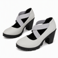 🥳💞36K+ SOLD🥳👠Women's Cutout Platform Mary Jane High Heels, Crisscross Strap Block Heel🎁