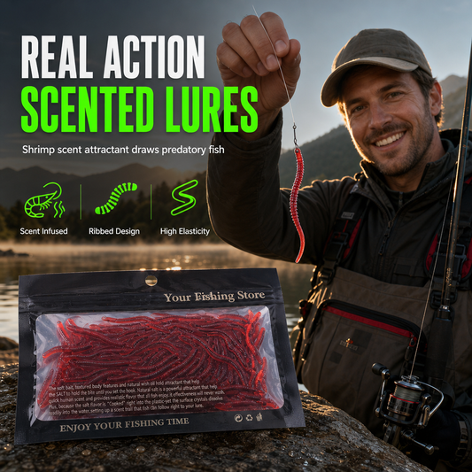 🎣LIMITED-TIME 50% OFF! ✨Simulation Earthworm Soft Fishing Lures – Scented, Lifelike, Durable 🌊
