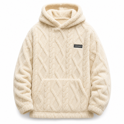 🥳💞86K+ SOLD🔥🧥Men's Winter Lined Hoodie Jacquard Pattern Long Sleeve Pullover Sweatshirt for Casual Outdoor Wear❄️🎁