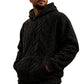 🥳💞86K+ SOLD🔥🧥Men's Winter Lined Hoodie Jacquard Pattern Long Sleeve Pullover Sweatshirt for Casual Outdoor Wear❄️🎁