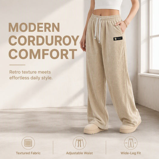 🥳💞36K+ SOLD💓👖Women's Corduroy Wide-Leg Pants with Drawstring🔥
