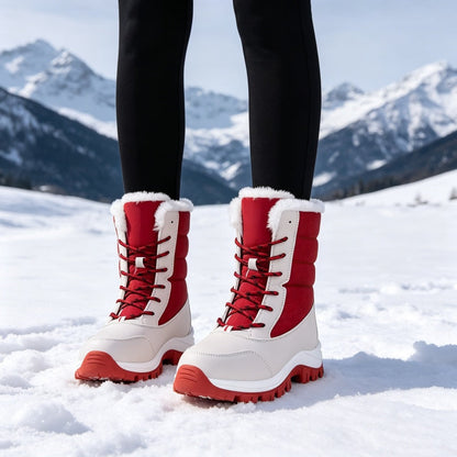 ⌛Limited Time Sale 60% OFF🔥👢❄️Women's Waterproof Plush-Lined Mid-Calf Snow Boots🎁