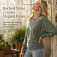 ⌛Limited Time Sale 60% OFF🔥👚Women's Loose Knit Jumper — Batwing Sleeves, Side Ruched🎁