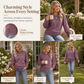 ⌛Limited Time Sale 60% OFF🔥👚Women's Loose Knit Jumper — Batwing Sleeves, Side Ruched🎁