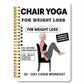 📓At-Home Fitness Journal💞30-Day Chair Yoga Weight Loss Spiral-Bound Notebook & Step-by-Step Exercise Guide