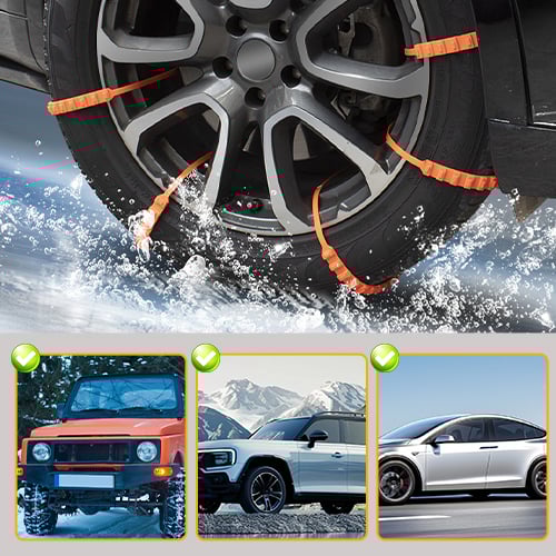 🎅 HOLIDAY HAUL SALE🚗⛓️Universal Reusable Anti-skid Nylon Tire Chains❄️